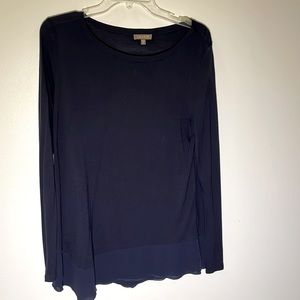 Lilla P navy blue tunic style blouse. Long sleeves. Like new. Size M